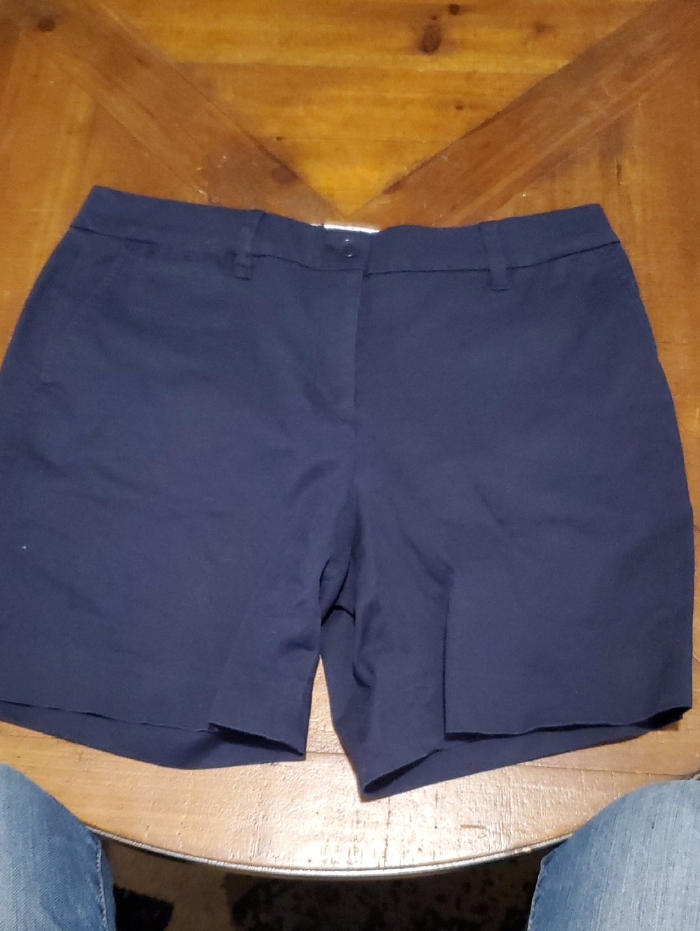 Talbots Navy Bermuda Shorts - Classic Cotton Blend